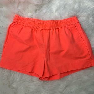 NEON Orange JCREW elastic rimmed shorts